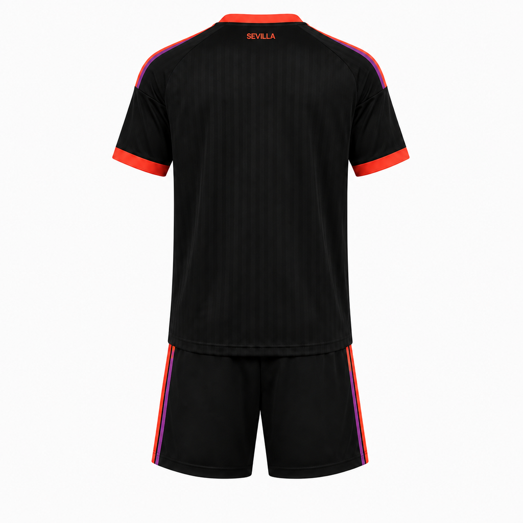 Equipación visitante negra niño Sevilla FC 26/27