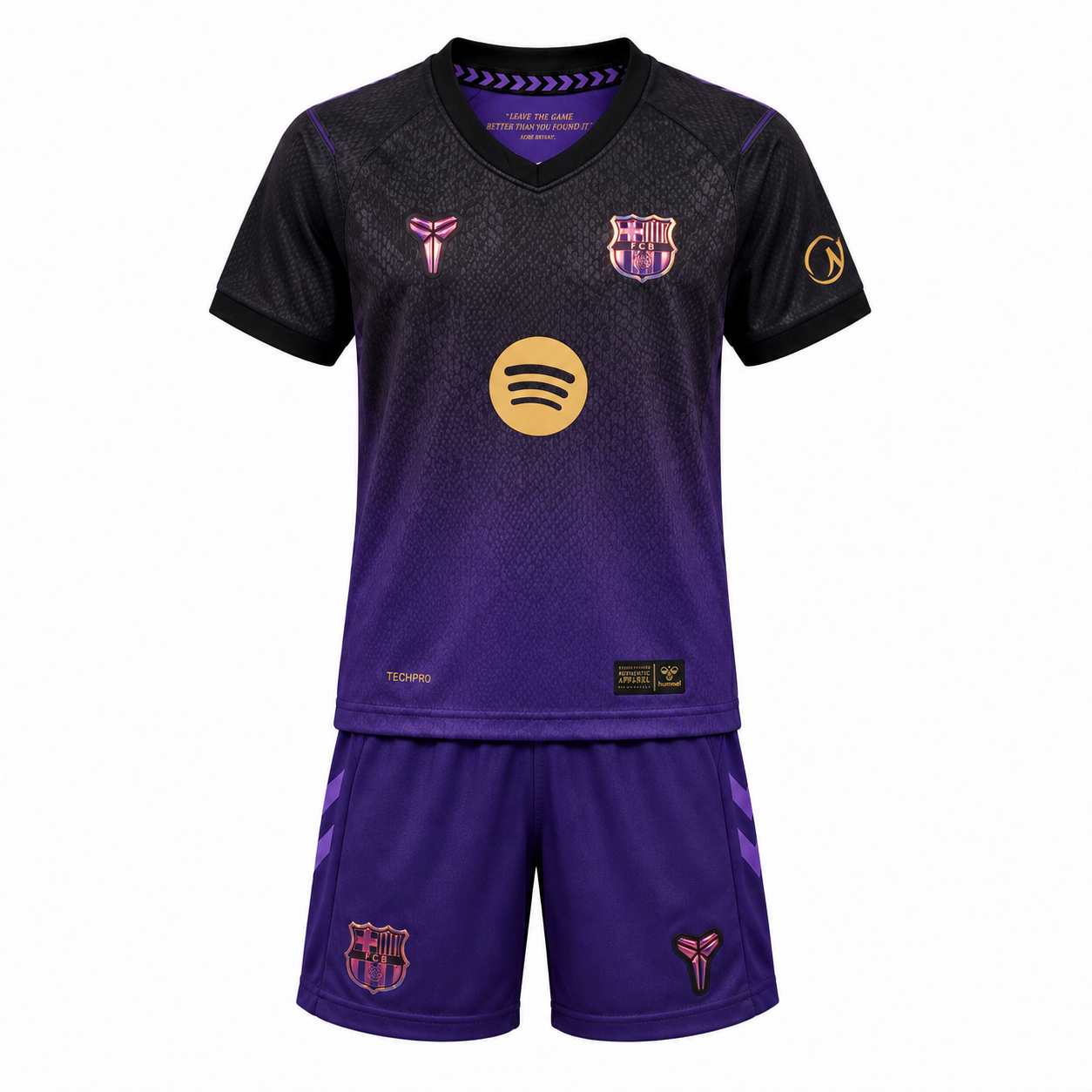 Conjunto de la segunda equipación para niño/a FC Barcelona x Kobe Bryant 26/27