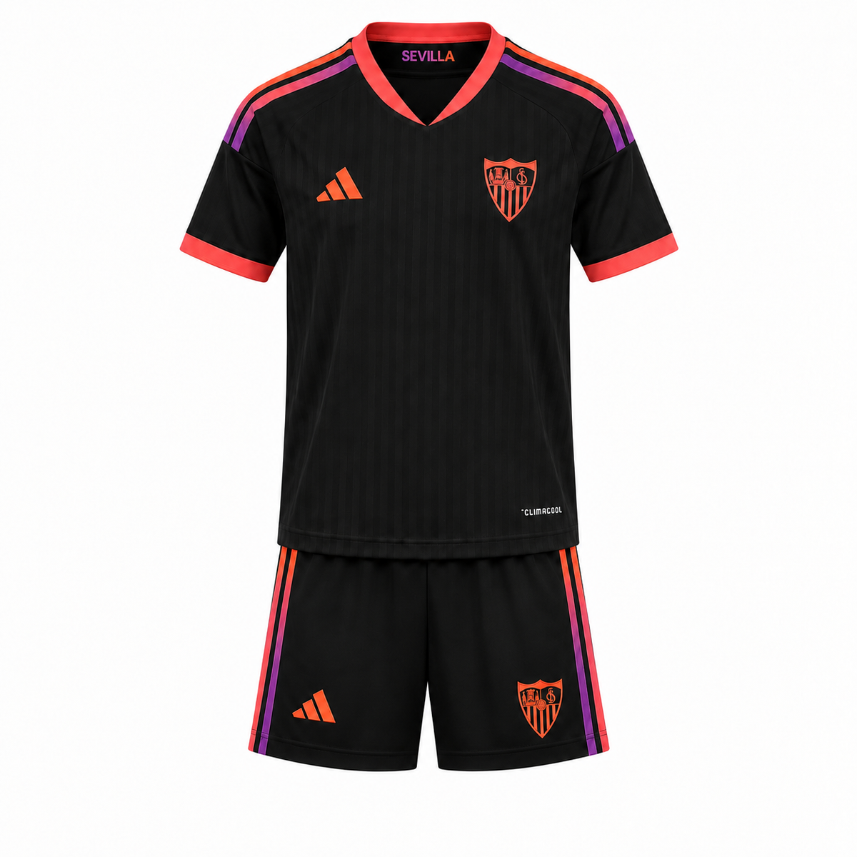 Equipación visitante negra niño Sevilla FC 26/27